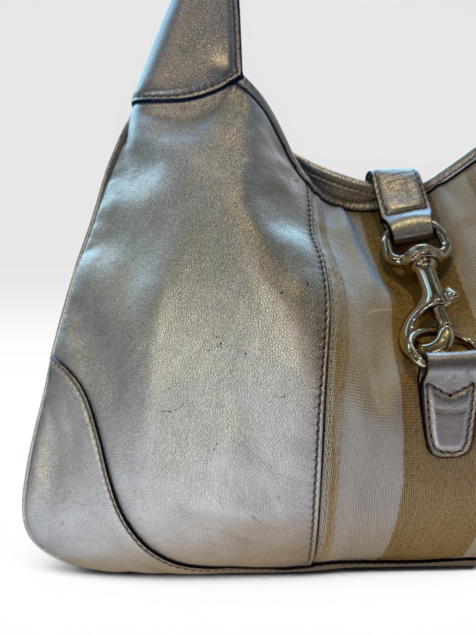Gucci Jackie Sherry Hobo in Metallic Leather