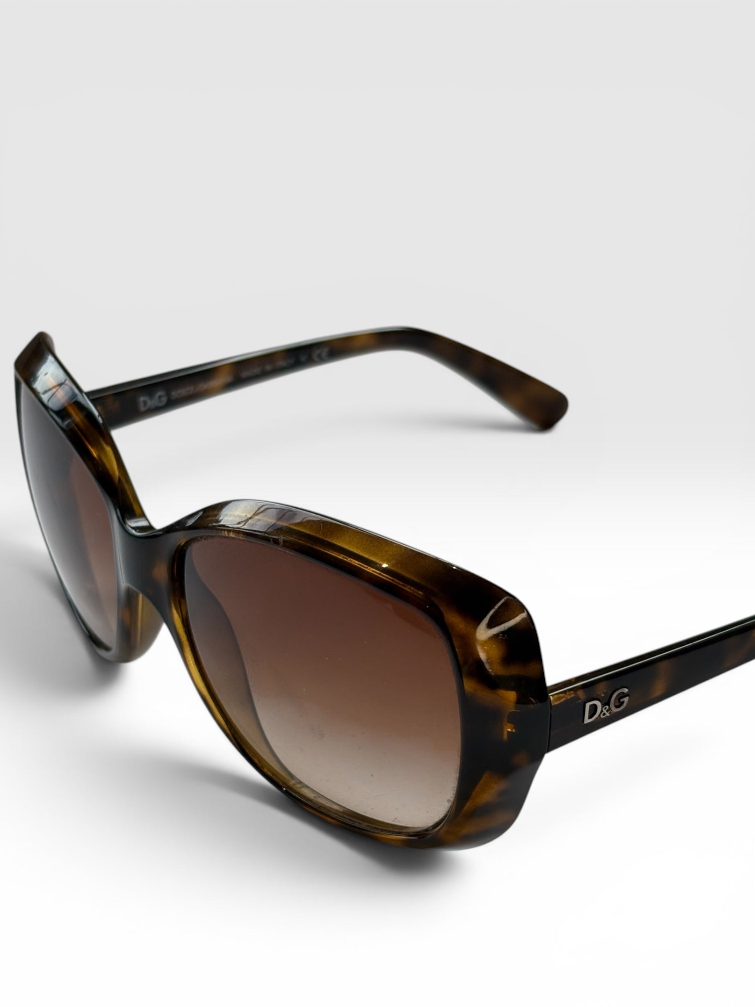 Dolce & Gabbana Oversized Square Sunglasses in Dark Havana