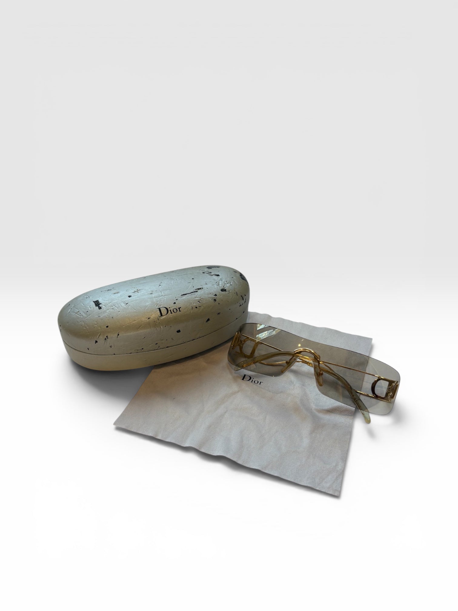 Christian Dior Miss Diorella Rimless Shield Sunglasses
