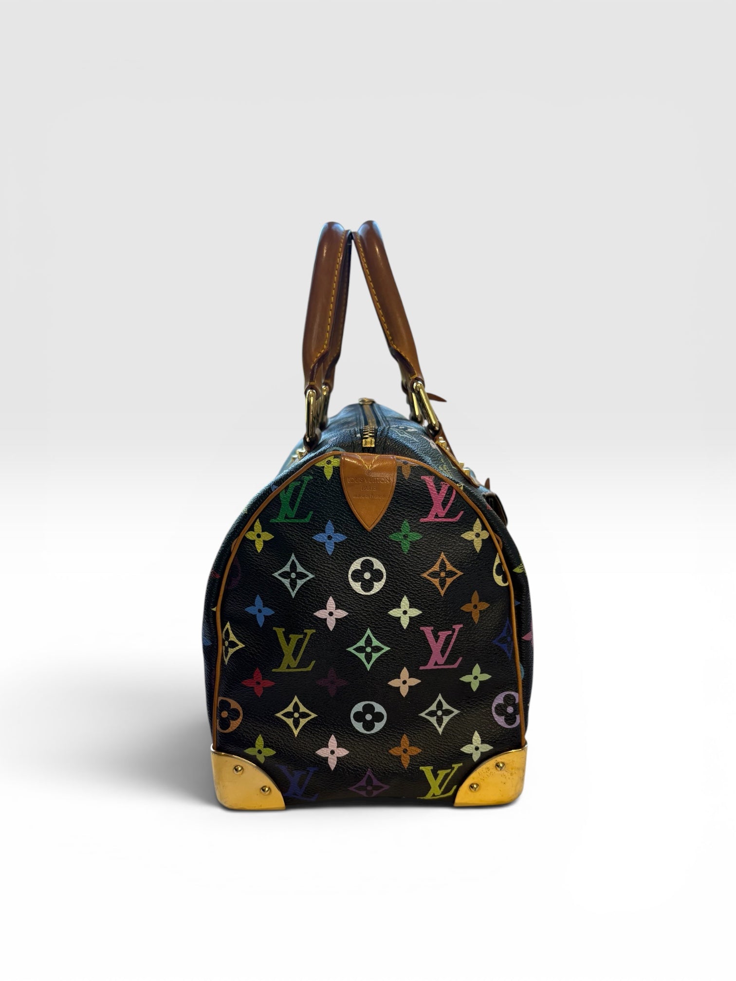 Louis Vuitton x Takashi Murakami Black Monogram Multicolore Speedy 30