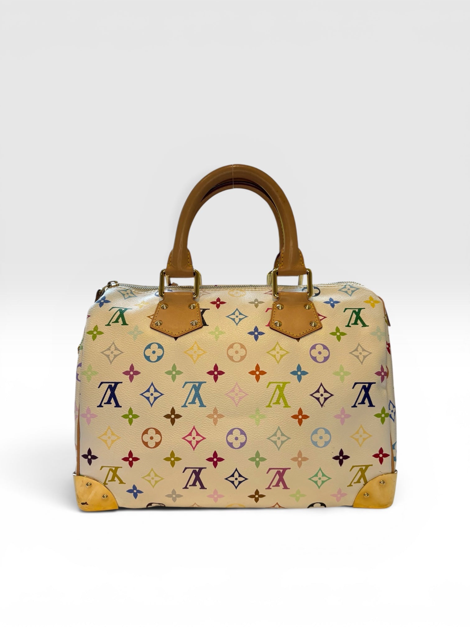 Louis Vuitton x Takashi Murakami White Monogram Multicolore Speedy 30
