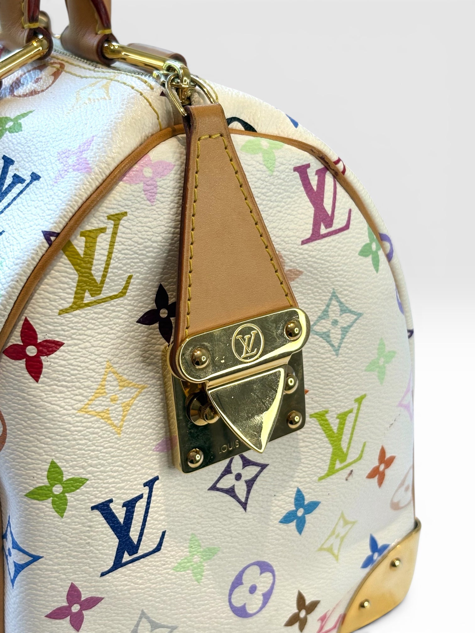 Louis Vuitton x Takashi Murakami White Monogram Multicolore Speedy 30