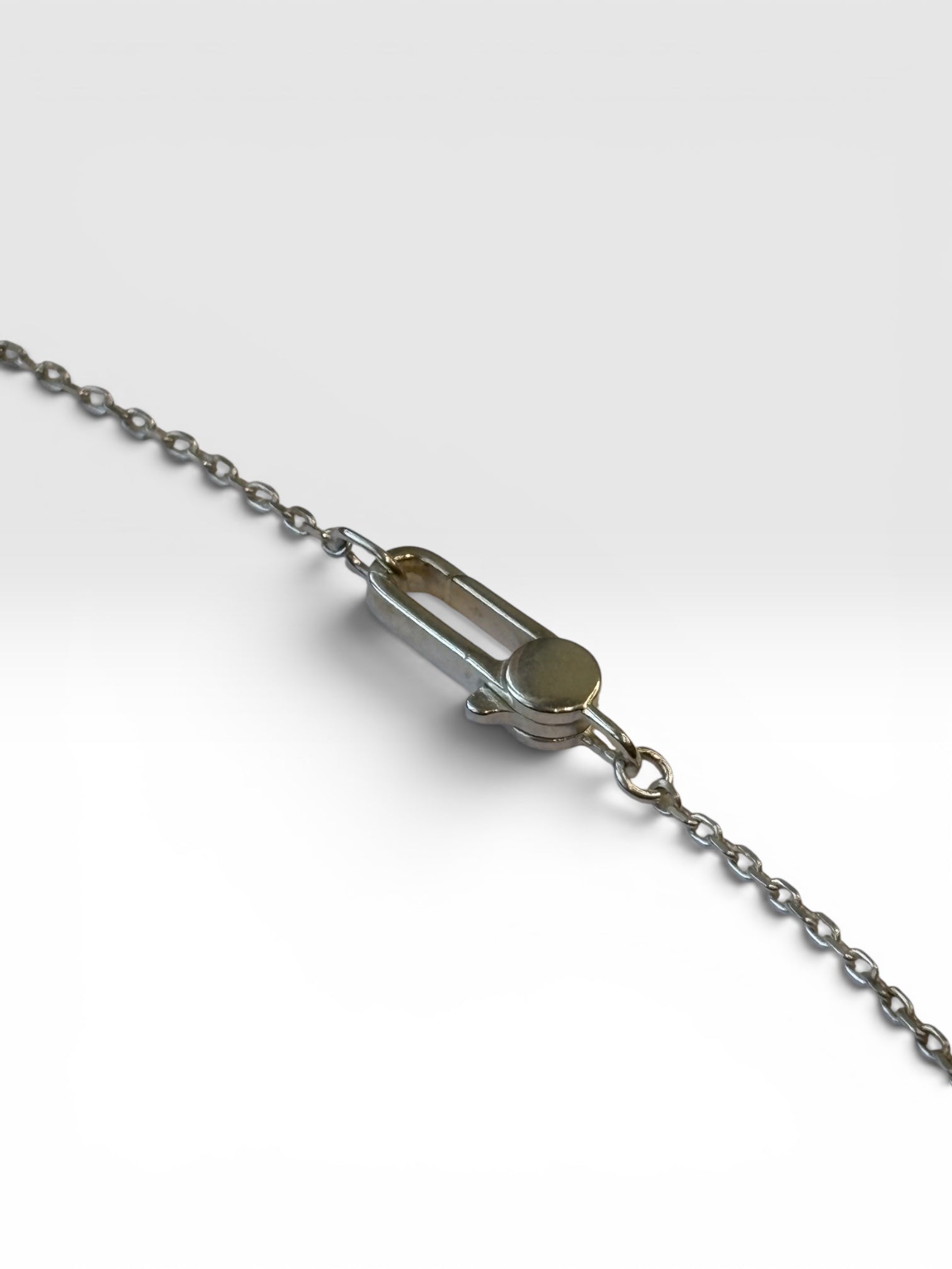 Gucci Silver Trademark Tag Pendant Necklace