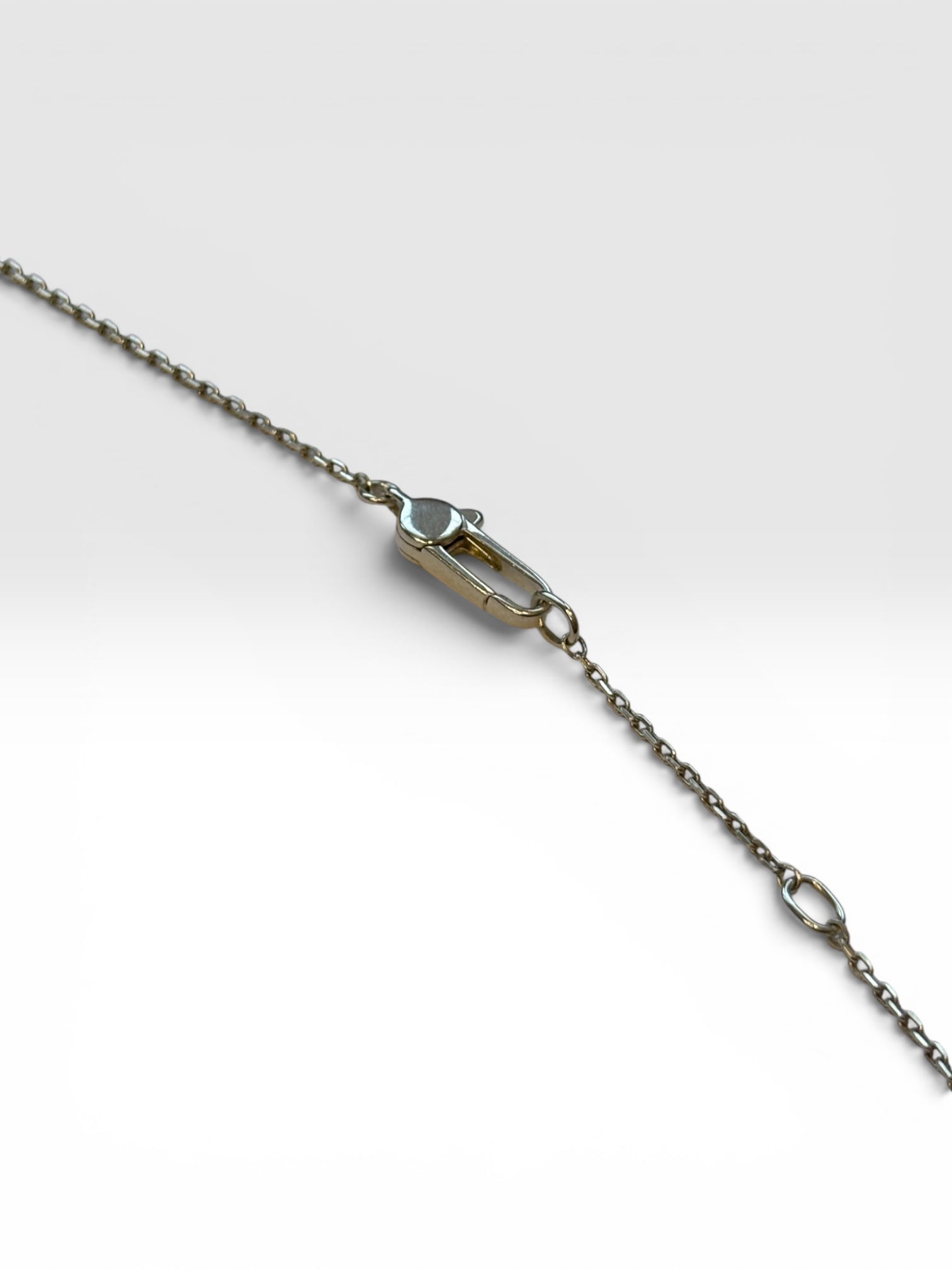 Gucci Silver Trademark Heart and Butterfly Charm Necklace