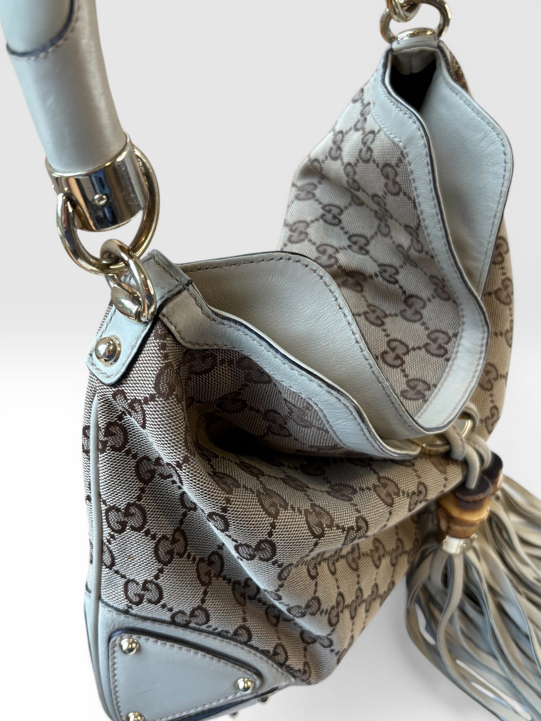 Gucci Indy Bamboo Tassel Hobo