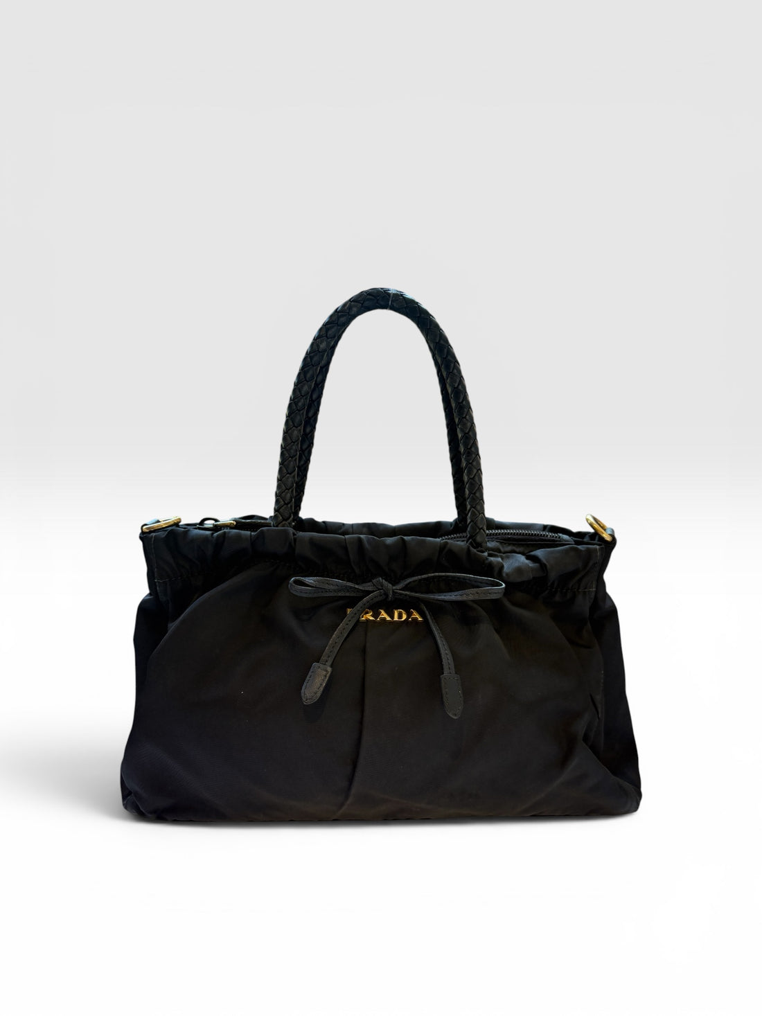 Prada Tessuto Bow Nylon Two-Way Shoulder Bag