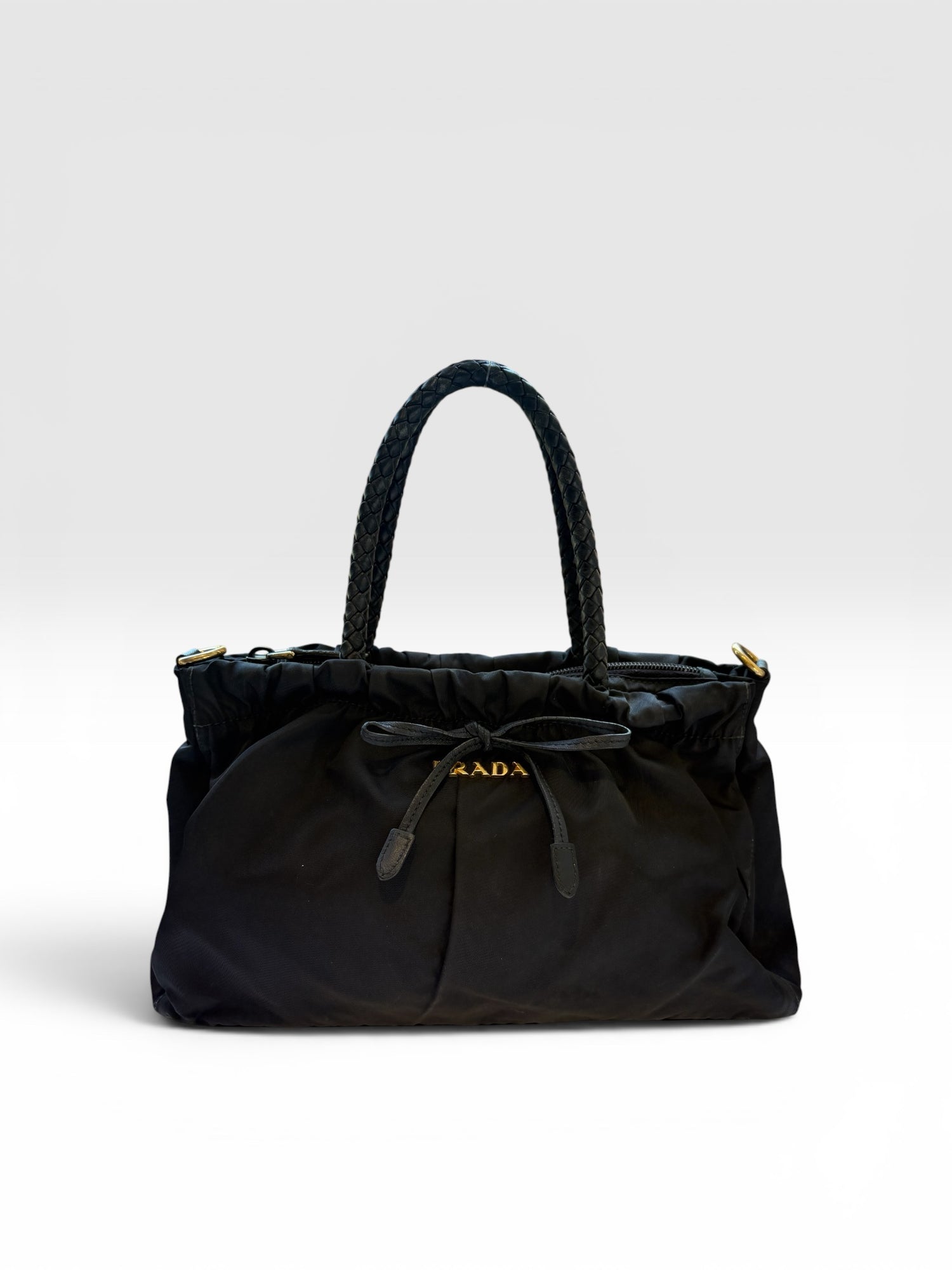 Prada Tessuto Bow Nylon Two-Way Shoulder Bag