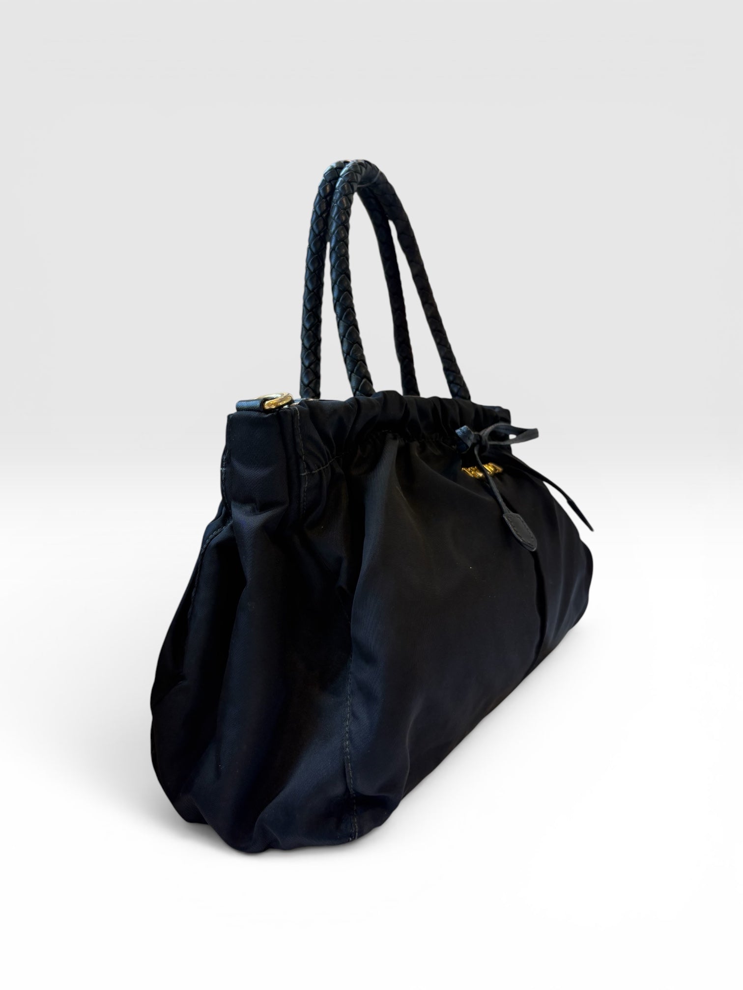 Prada Tessuto Bow Nylon Two-Way Shoulder Bag