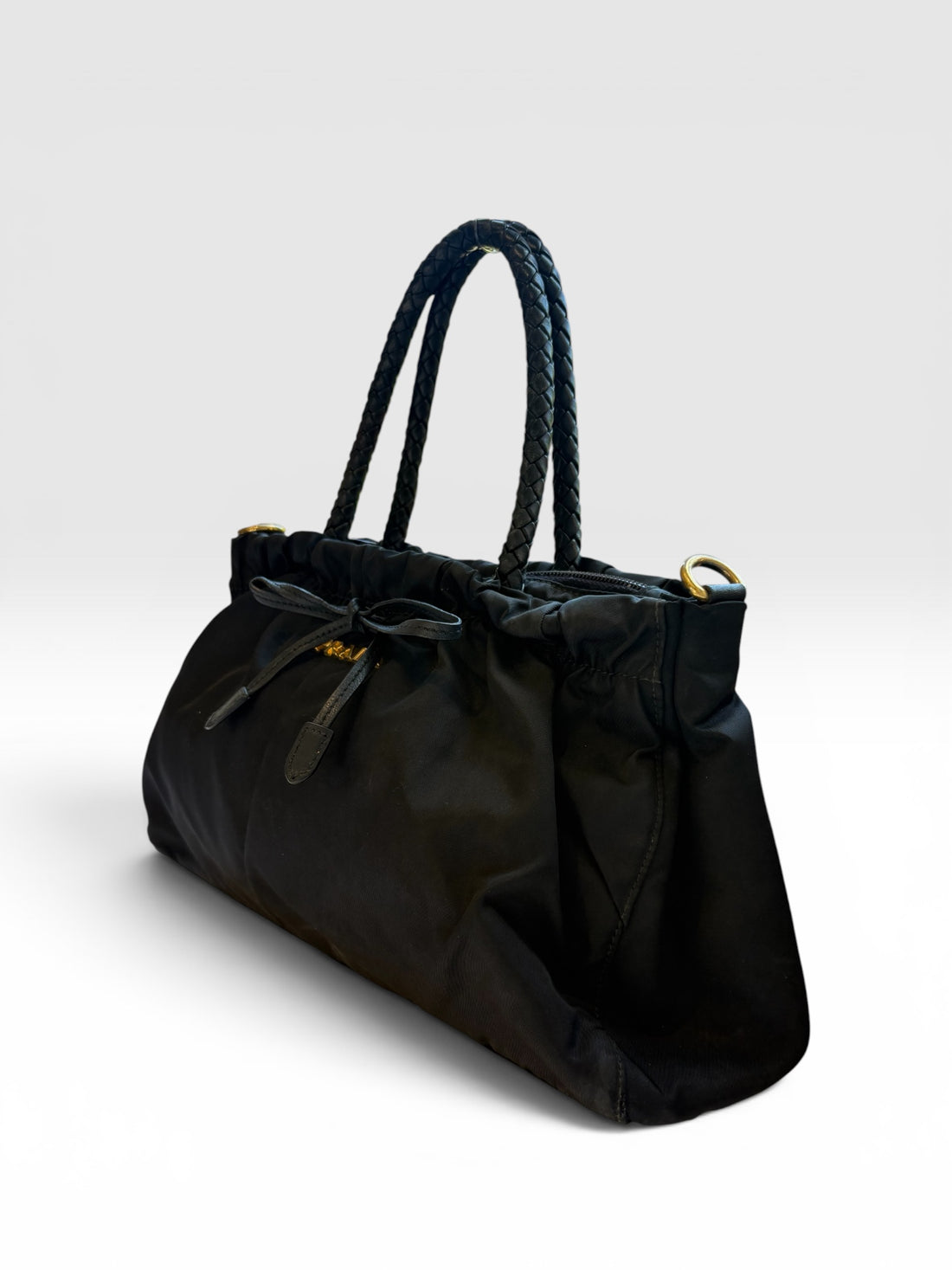 Prada Tessuto Bow Nylon Two-Way Shoulder Bag