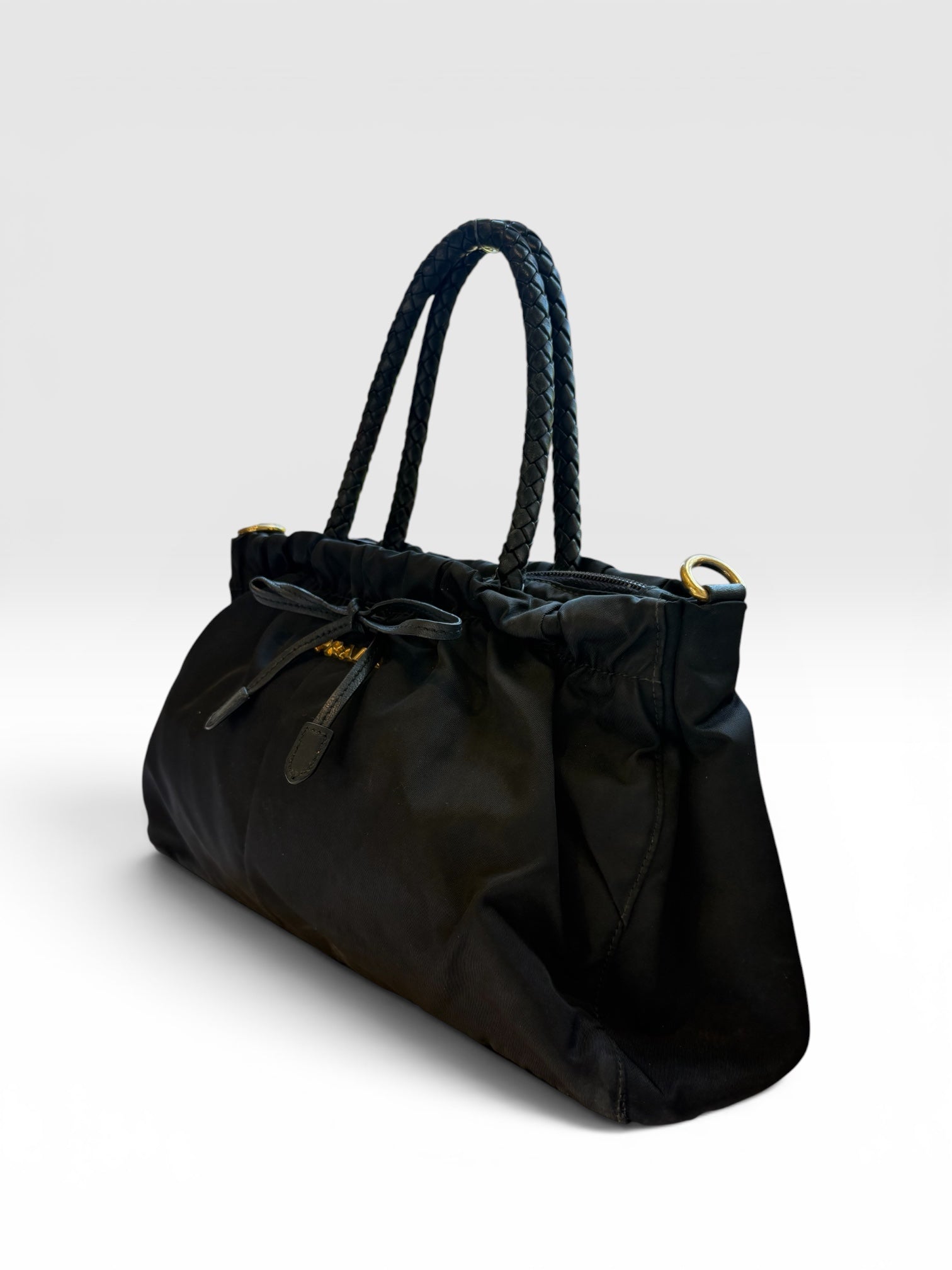 Prada Tessuto Bow Nylon Two-Way Shoulder Bag