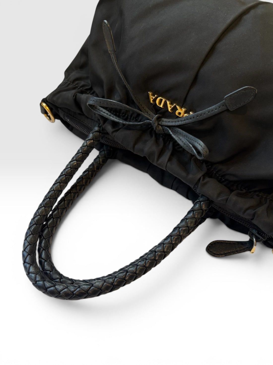 Prada Tessuto Bow Nylon Two-Way Shoulder Bag