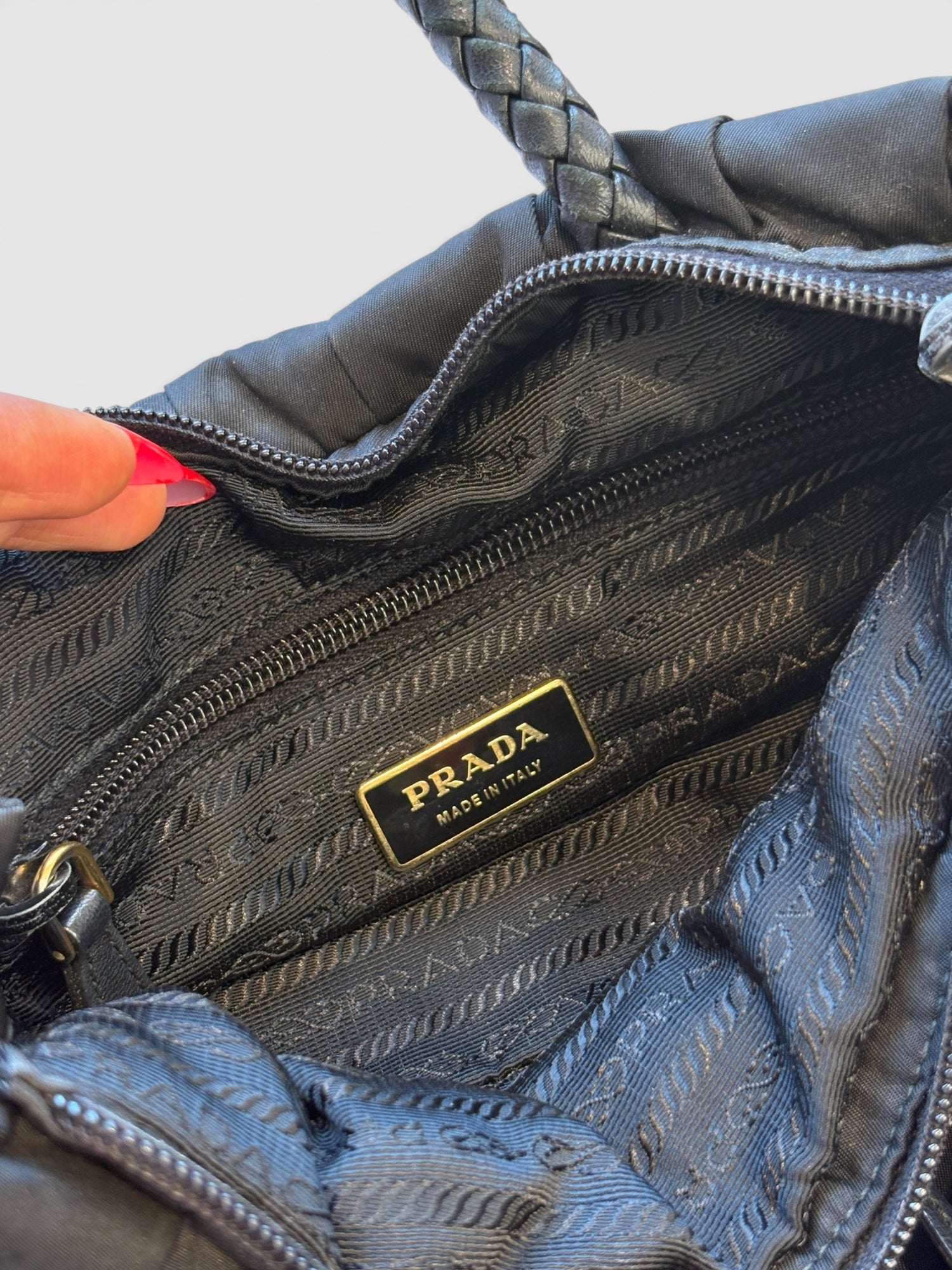 Prada Tessuto Bow Nylon Two-Way Shoulder Bag