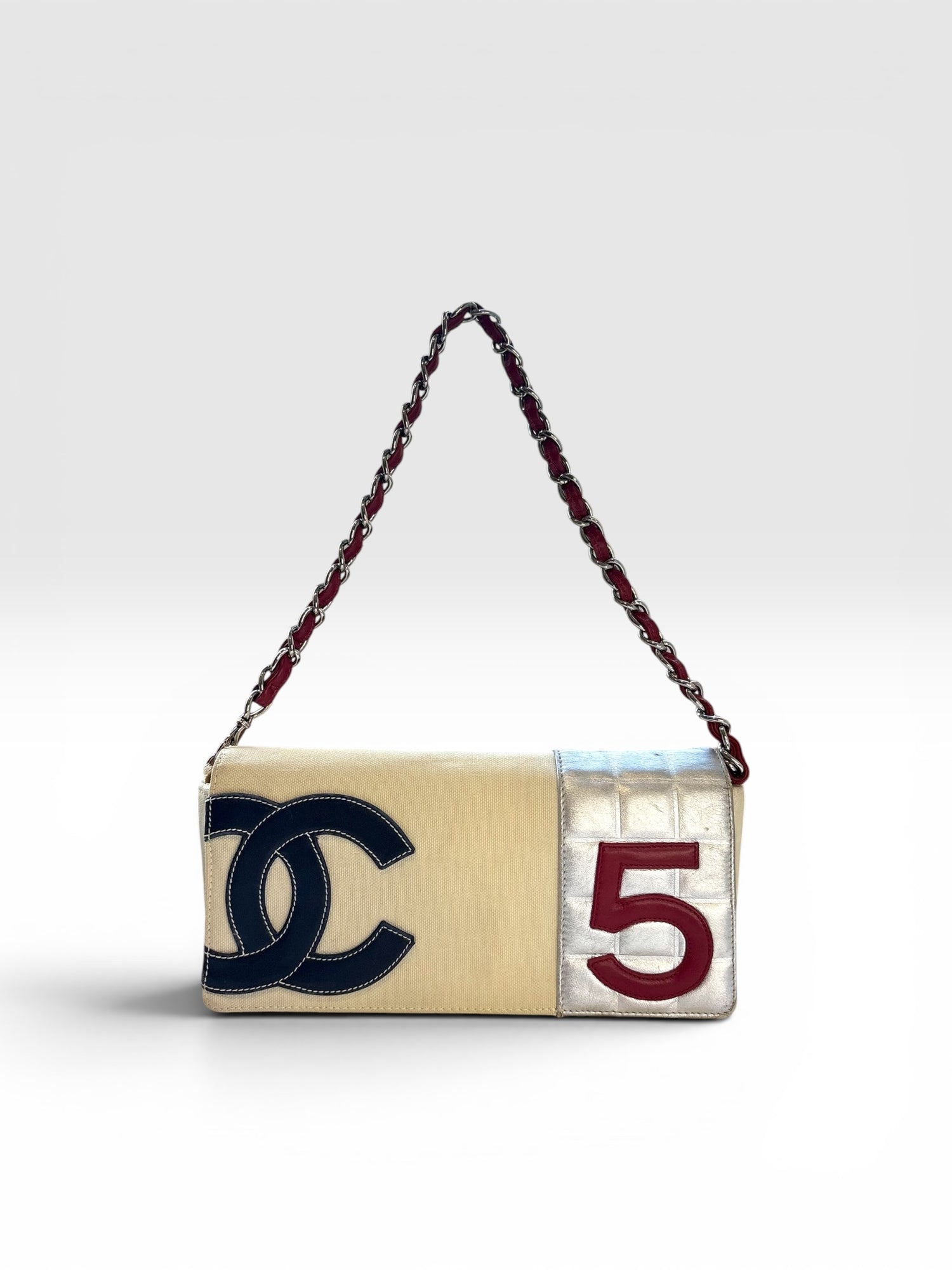 Chanel No. 5 Canvas and Metallic Leather Baguette