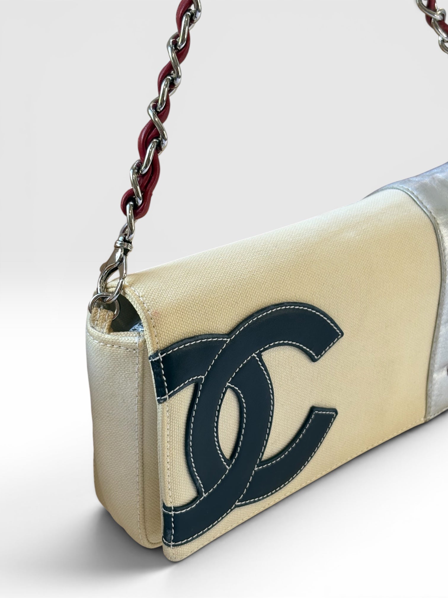 Chanel No. 5 Canvas and Metallic Leather Baguette