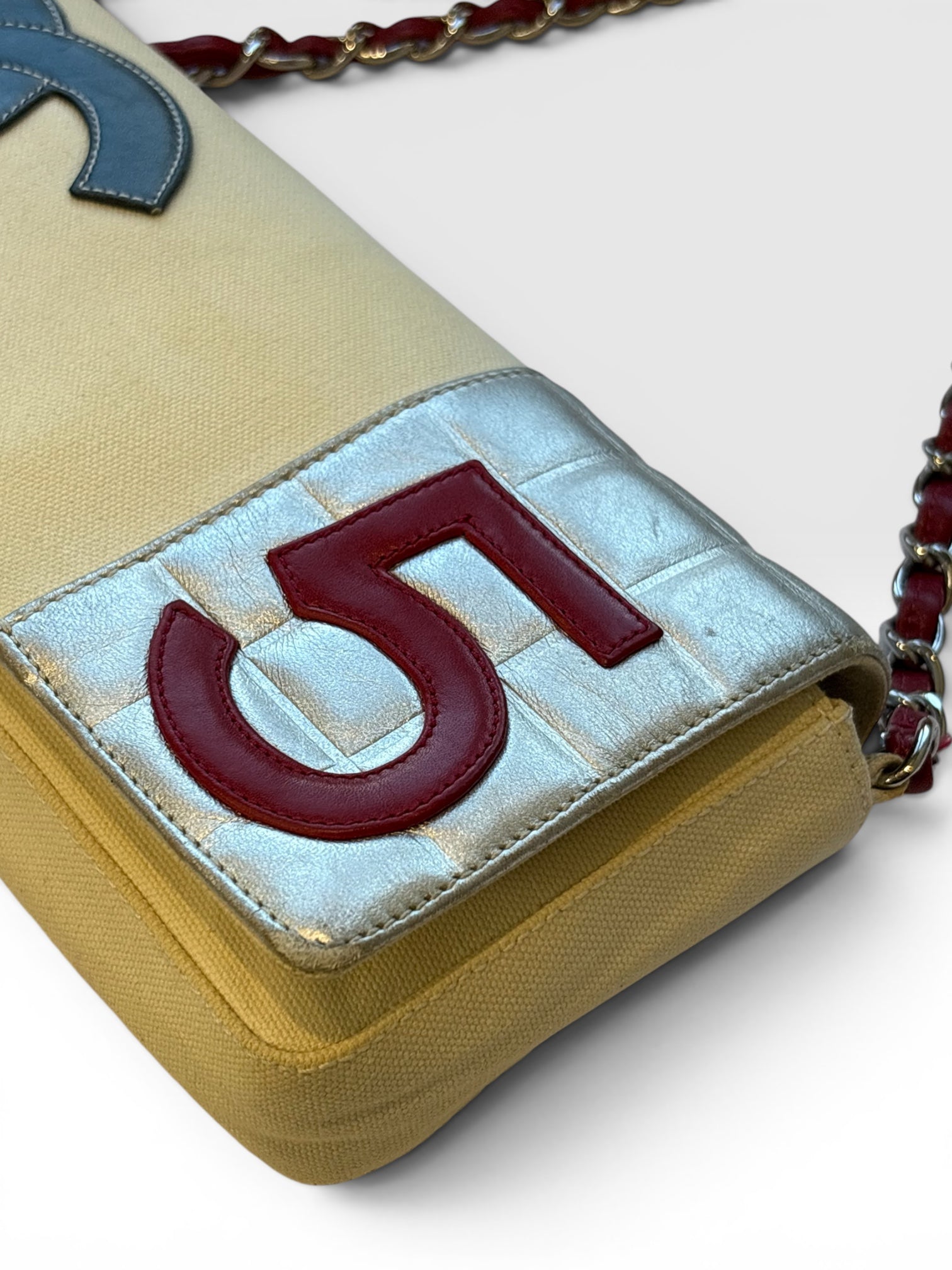 Chanel No. 5 Canvas and Metallic Leather Baguette