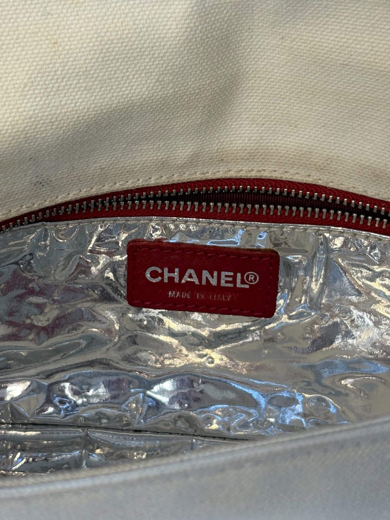 Chanel No. 5 Canvas and Metallic Leather Baguette