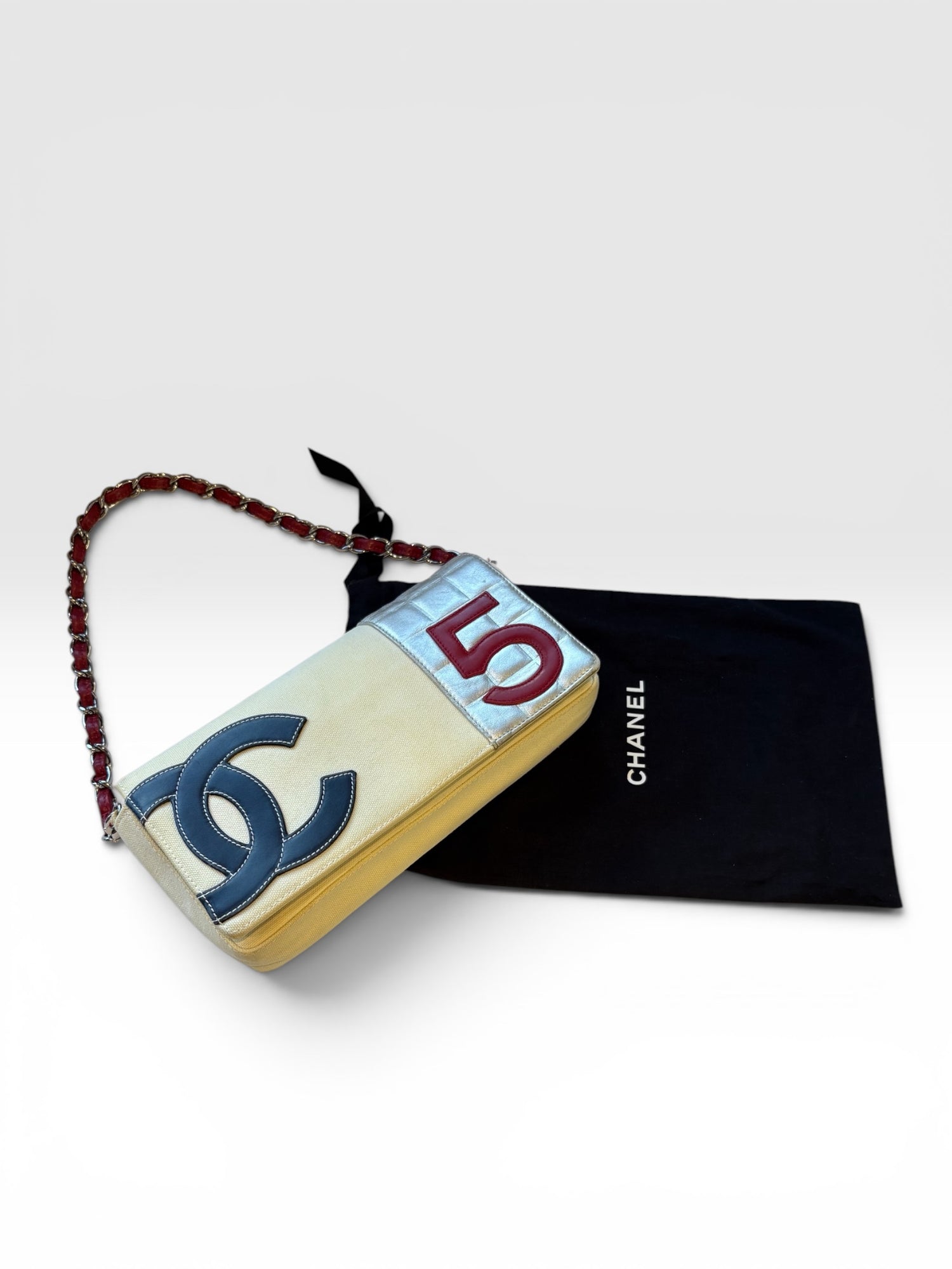 Chanel No. 5 Canvas and Metallic Leather Baguette