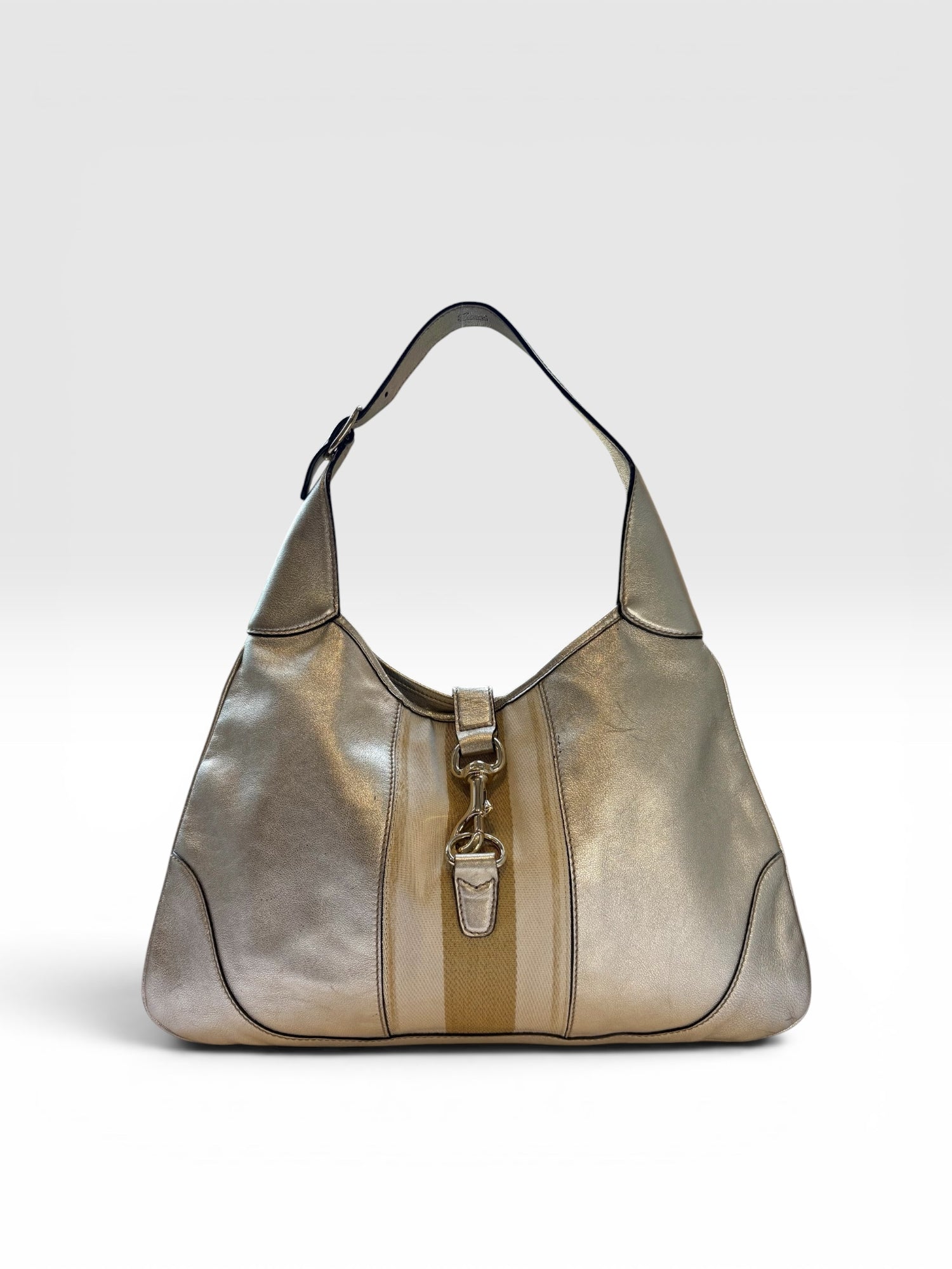 Gucci Jackie Sherry Hobo in Metallic Leather