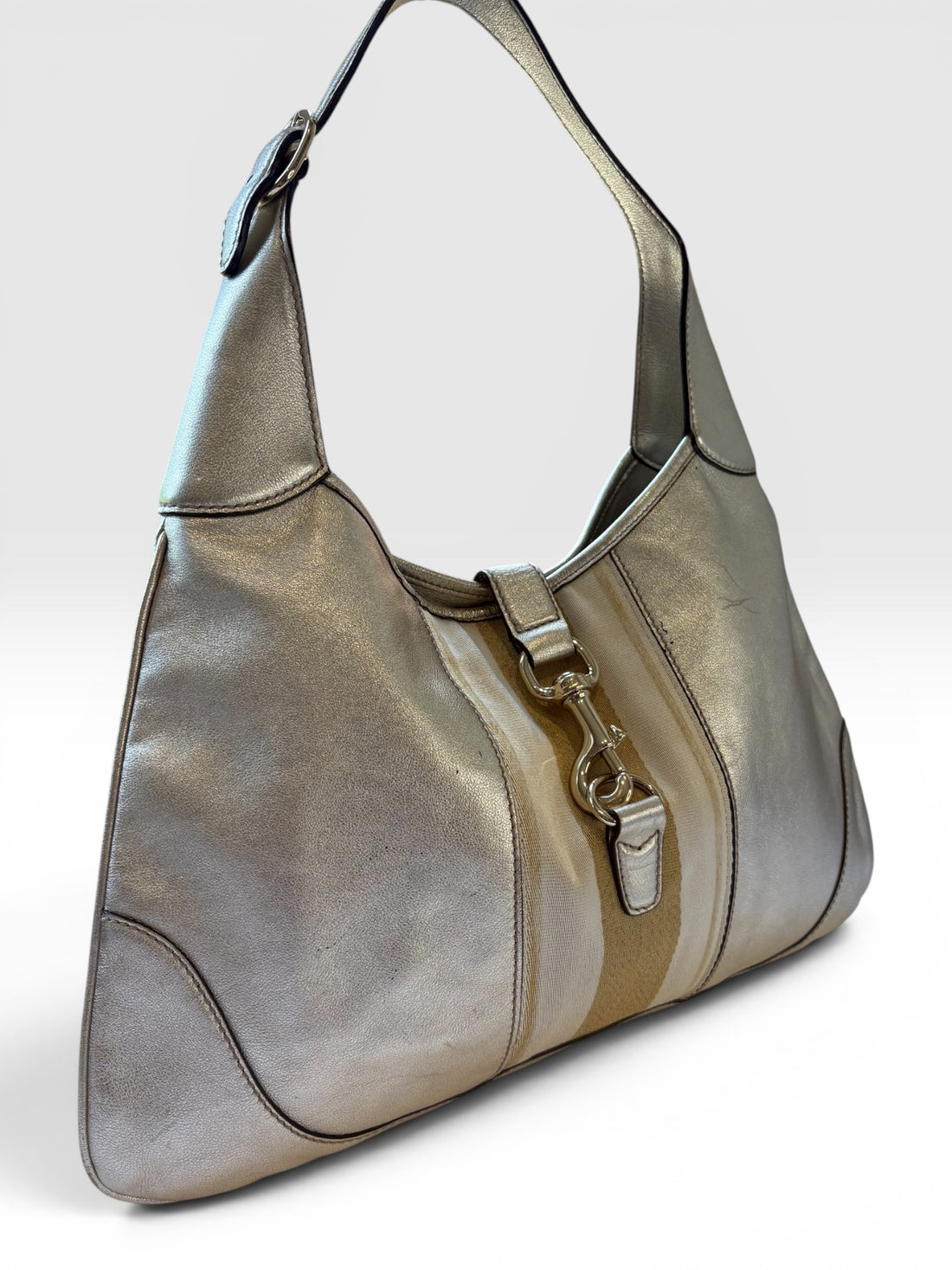 Gucci Jackie Sherry Hobo in Metallic Leather