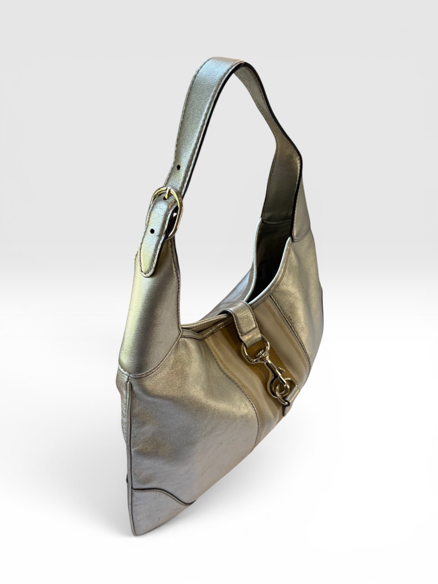 Gucci Jackie Sherry Hobo in Metallic Leather
