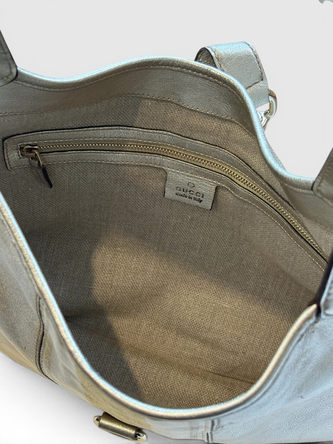 Gucci Jackie Sherry Hobo in Metallic Leather