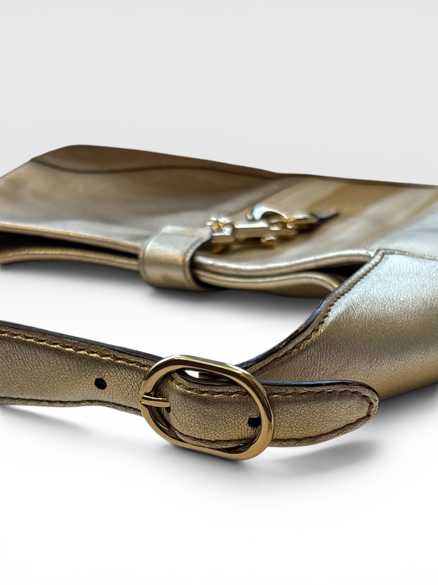 Gucci Jackie Sherry Hobo in Metallic Leather