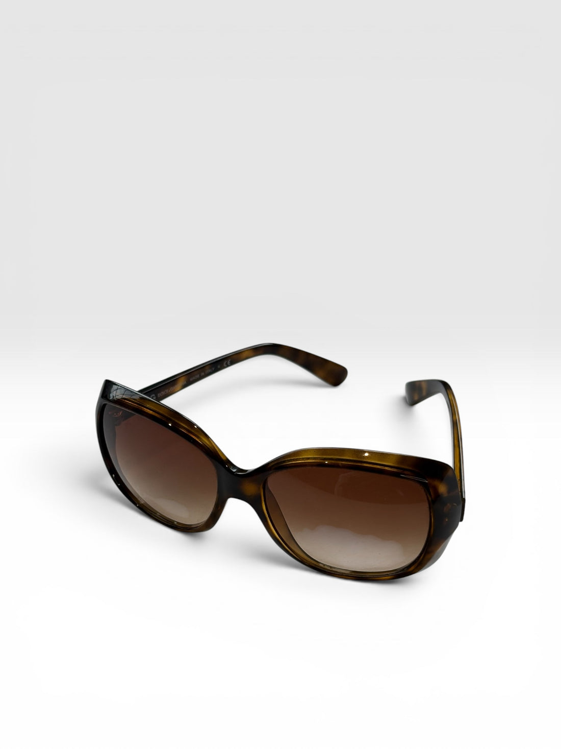 Dolce &amp; Gabbana Oversized Square Sunglasses in Dark Havana