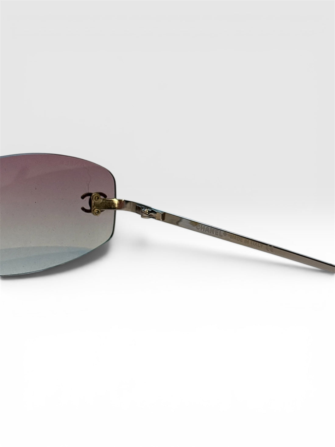 Chanel Pink Rimless Sunglasses