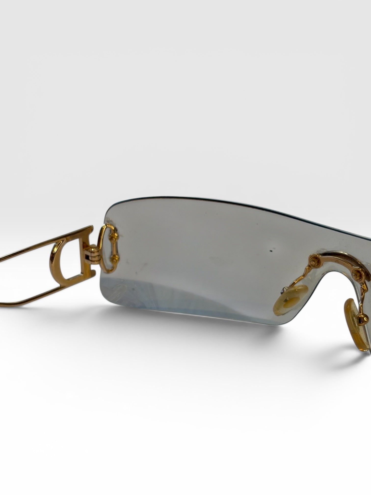Christian Dior Miss Diorella Rimless Shield Sunglasses