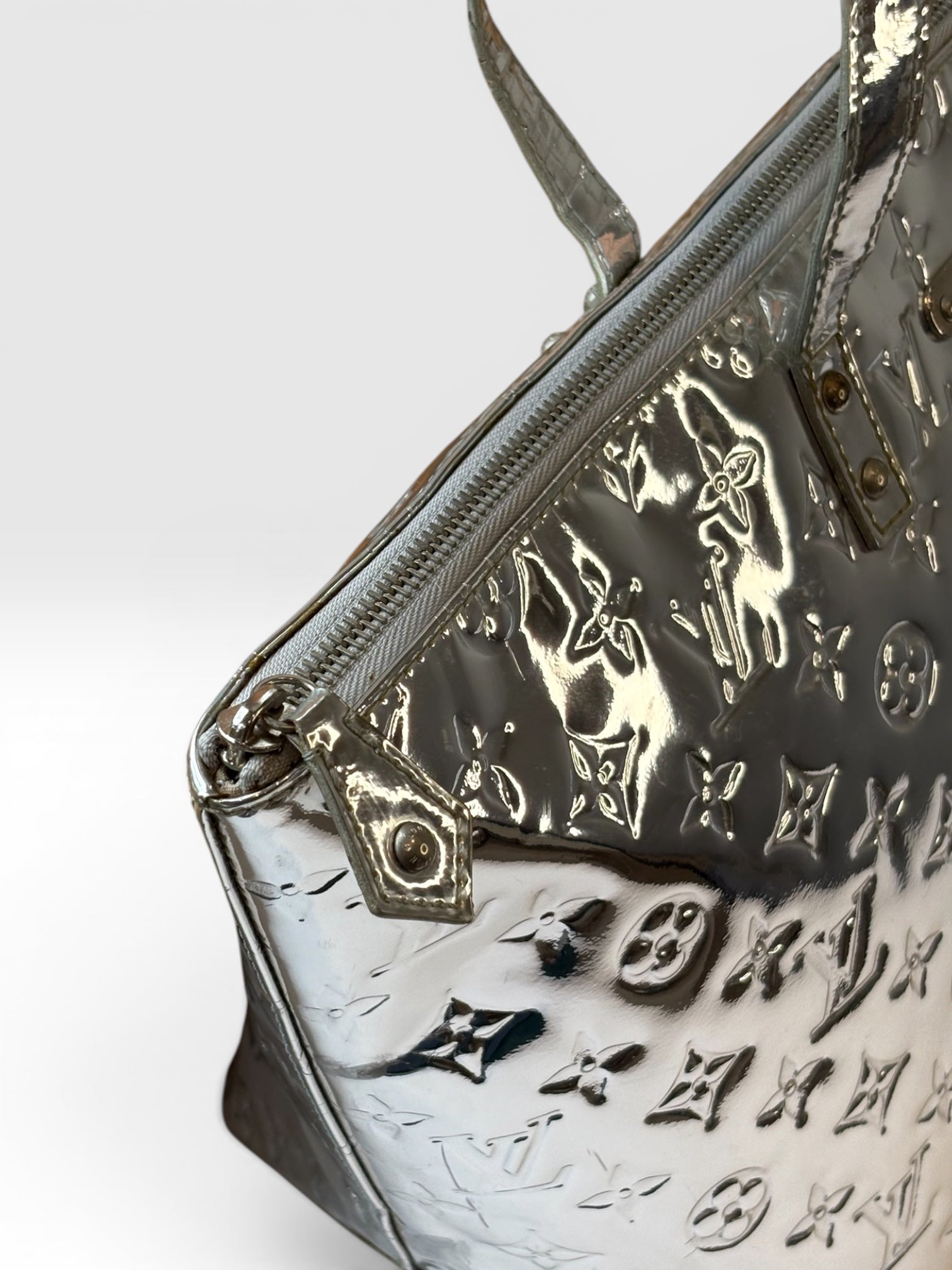 Louis Vuitton Monogram Miroir Silver Bellevue GM