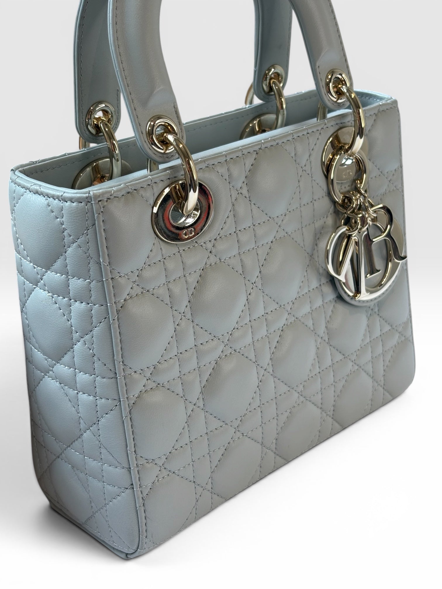Lady Dior — Lucky Star Edition in Light Grey