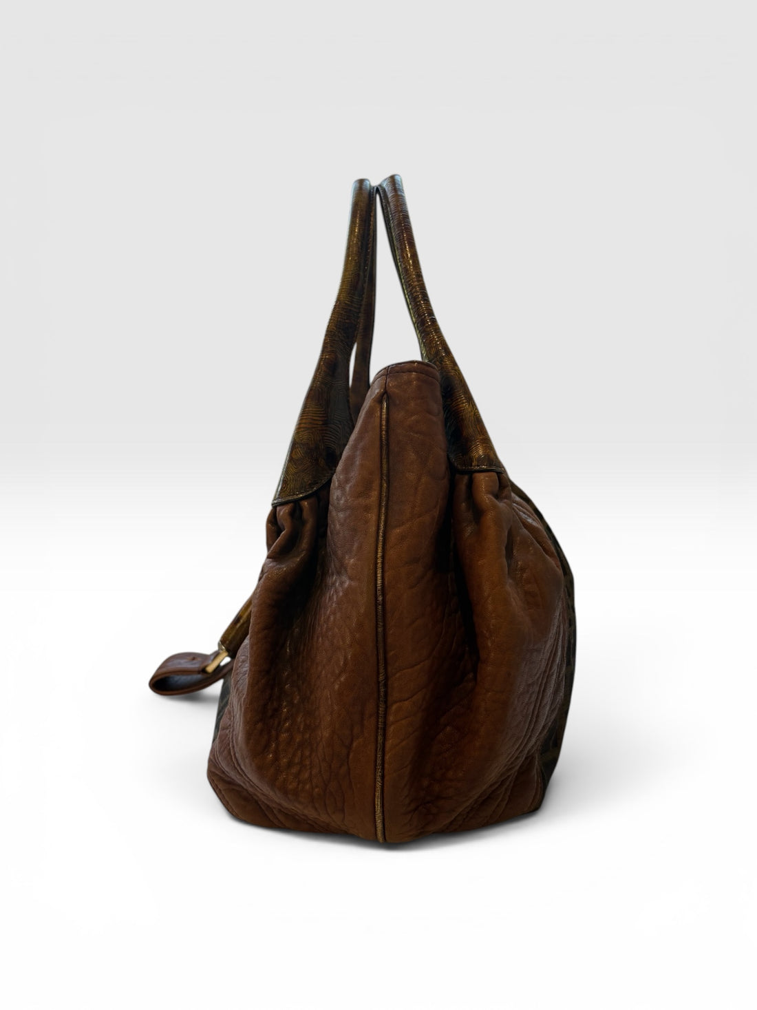 Fendi Spy Bag in Zucca Canvas and Tortuga Calf Leather