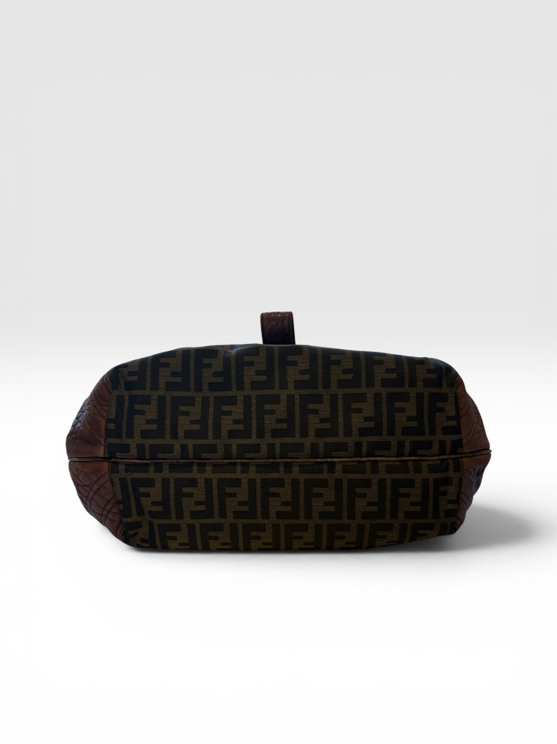 Fendi Spy Bag in Zucca Canvas and Tortuga Calf Leather