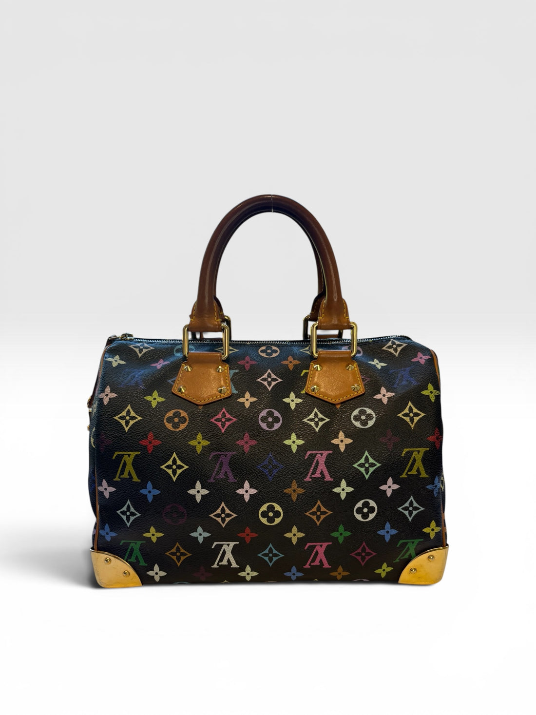 Louis Vuitton x Takashi Murakami Black Monogram Multicolore Speedy 30