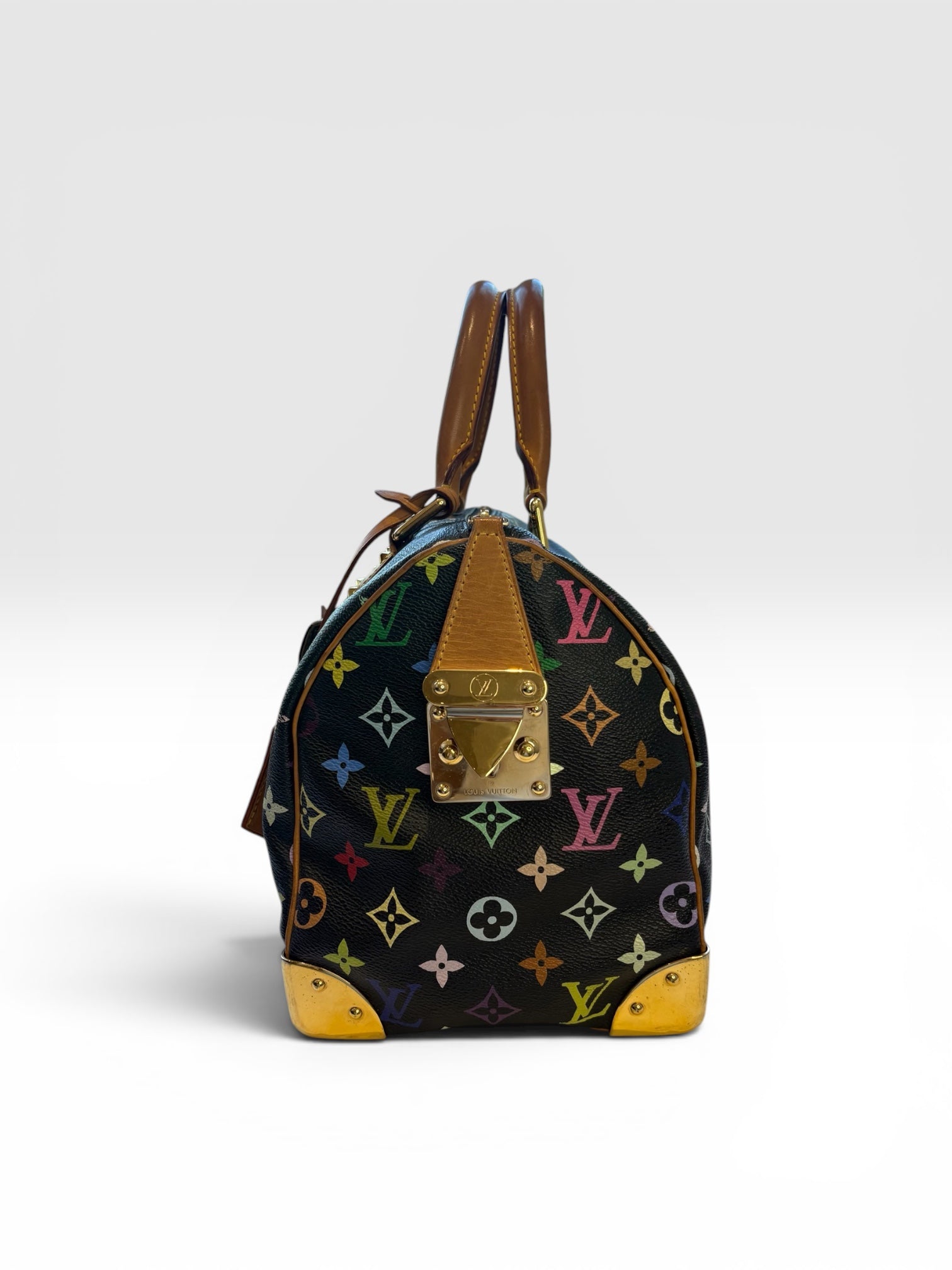Louis Vuitton x Takashi Murakami Black Monogram Multicolore Speedy 30