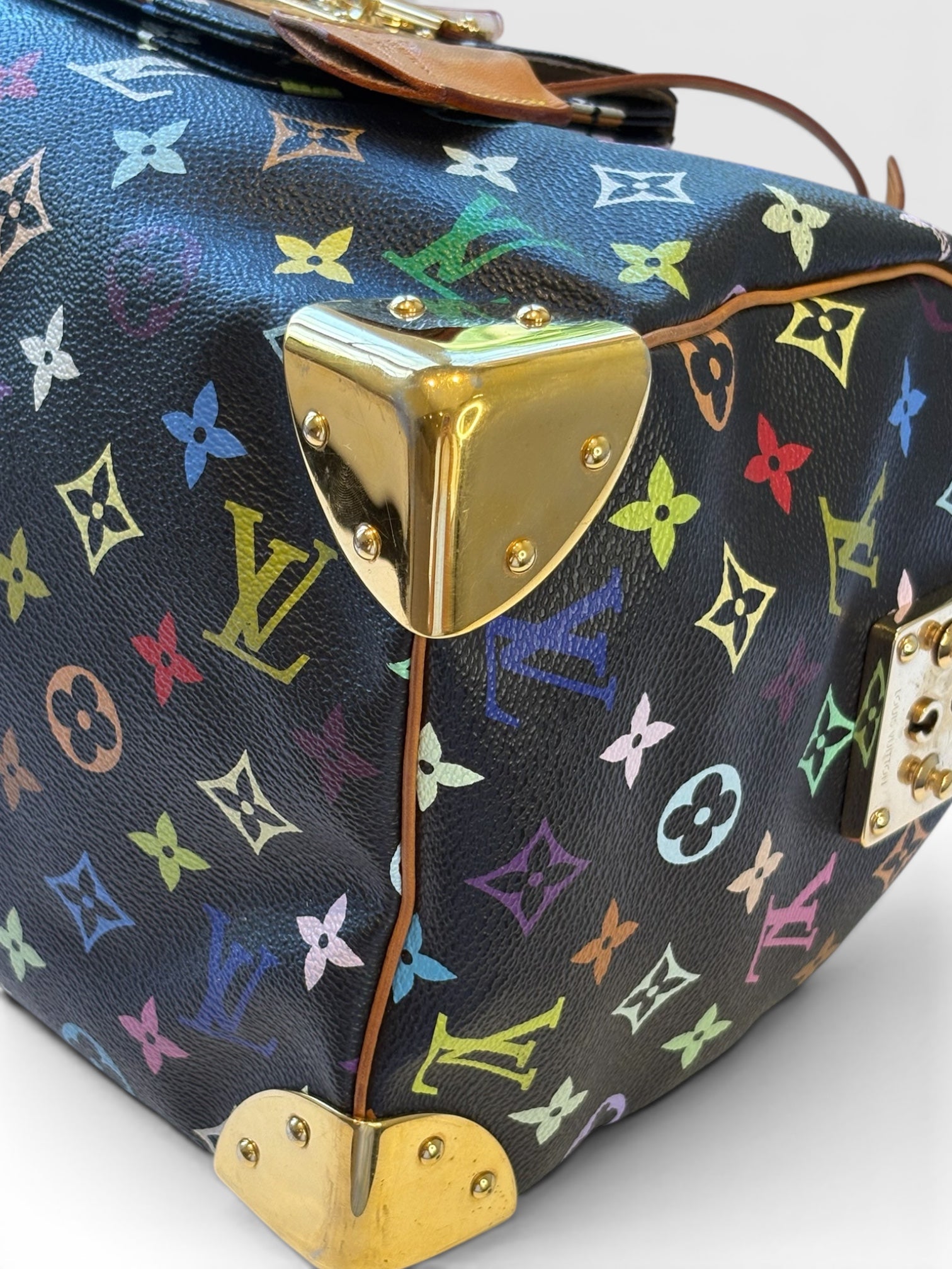 Louis Vuitton x Takashi Murakami Black Monogram Multicolore Speedy 30