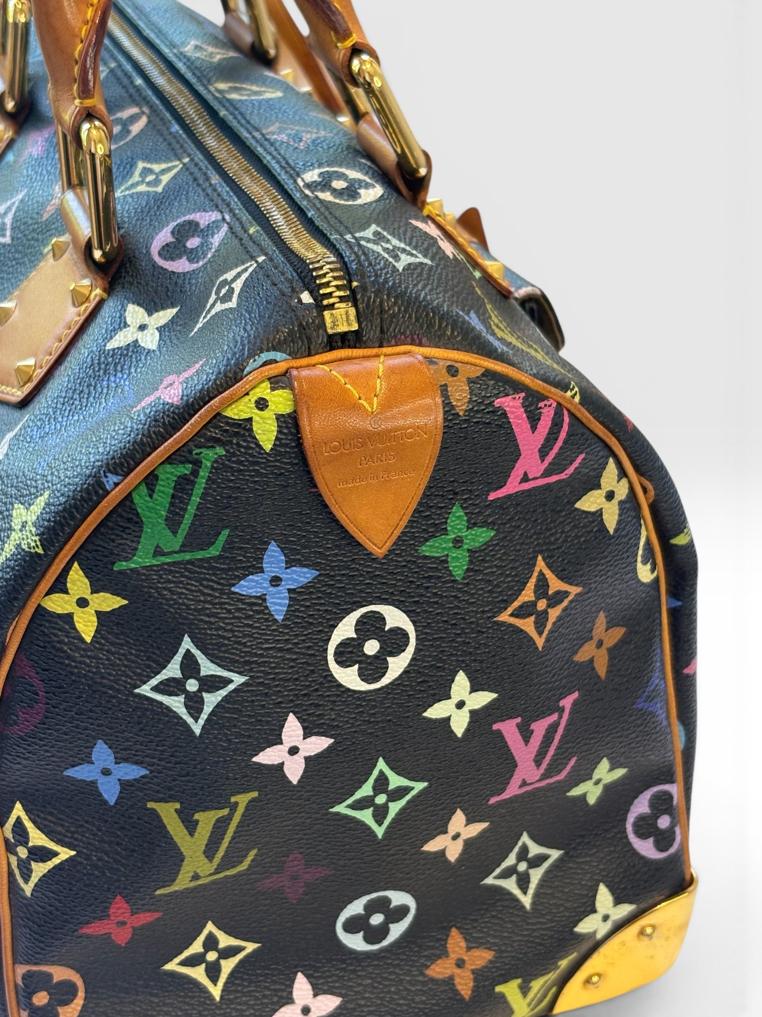 Louis Vuitton x Takashi Murakami Black Monogram Multicolore Speedy 30