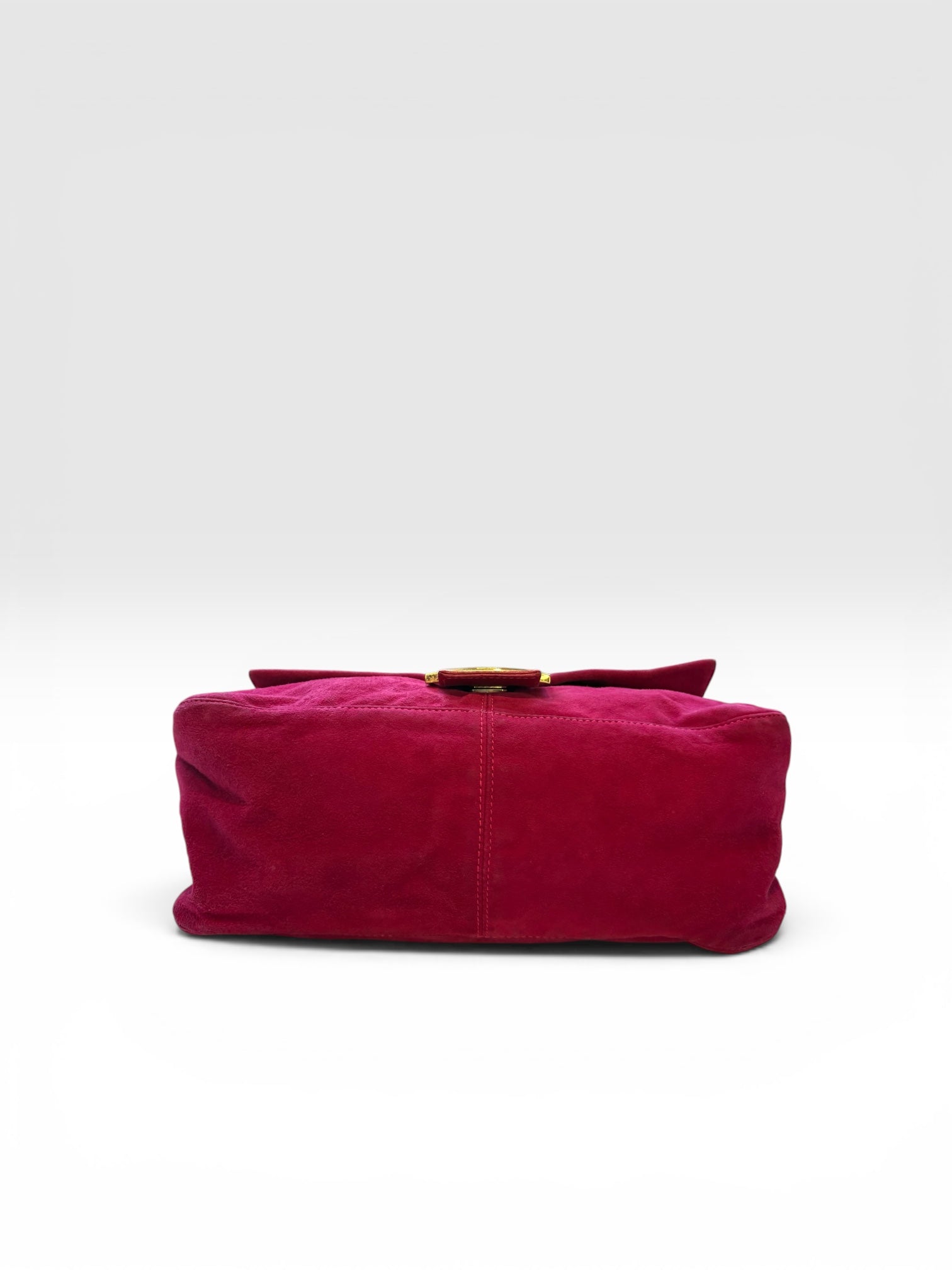 Fendi Mamma Baguette in Hot Pink Suede