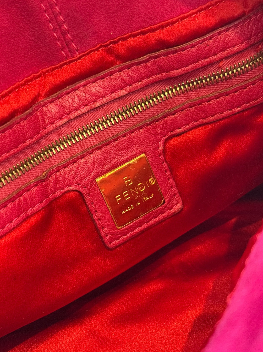 Fendi Mamma Baguette in Hot Pink Suede