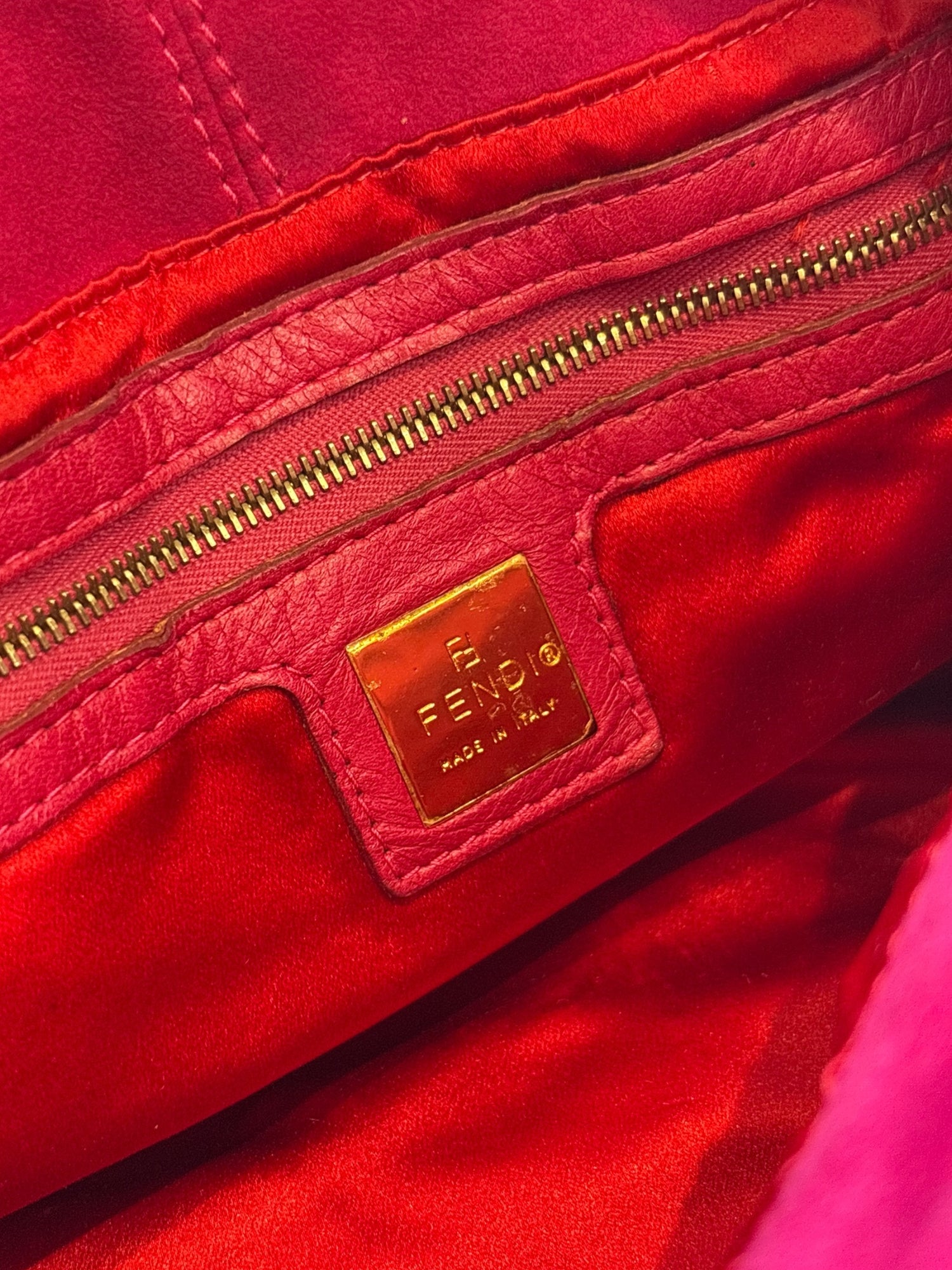 Fendi Mamma Baguette in Hot Pink Suede