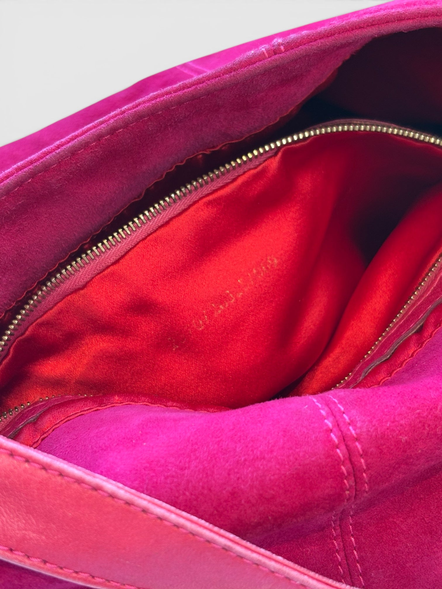 Fendi Mamma Baguette in Hot Pink Suede