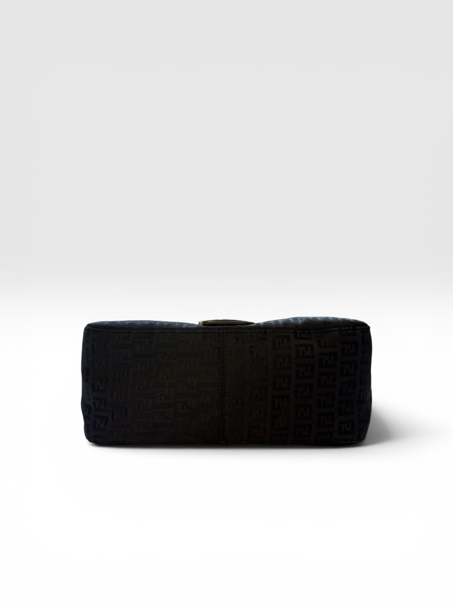 Fendi Mamma Baguette in Black Zucchino Canvas