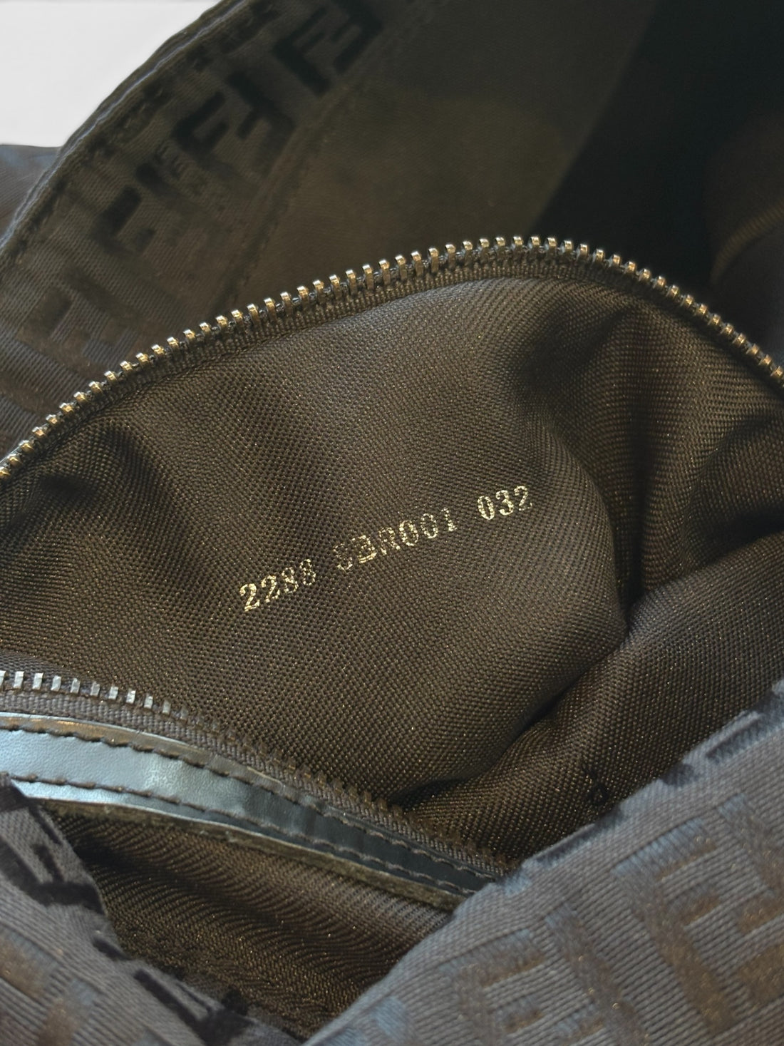 Fendi Mamma Baguette in Black Zucchino Canvas
