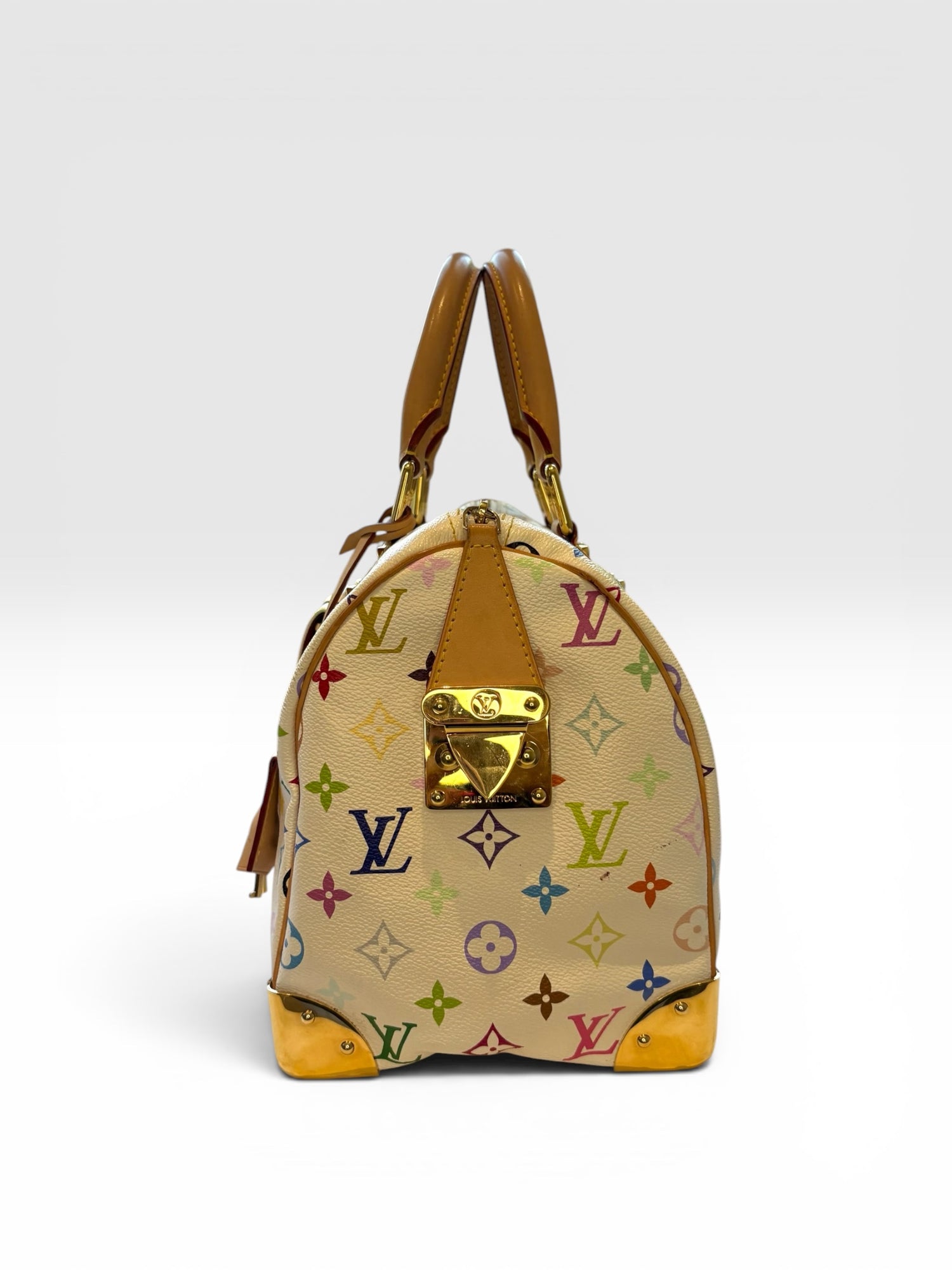 Louis Vuitton x Takashi Murakami White Monogram Multicolore Speedy 30