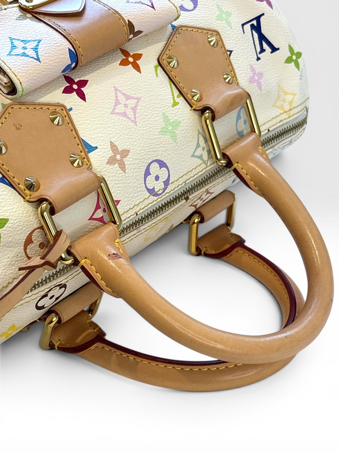 Louis Vuitton x Takashi Murakami White Monogram Multicolore Speedy 30