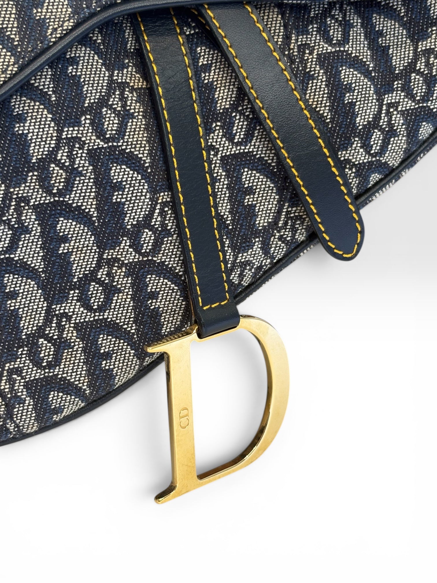Christian Dior Saddle Bag in Navy Oblique Trotter Canvas