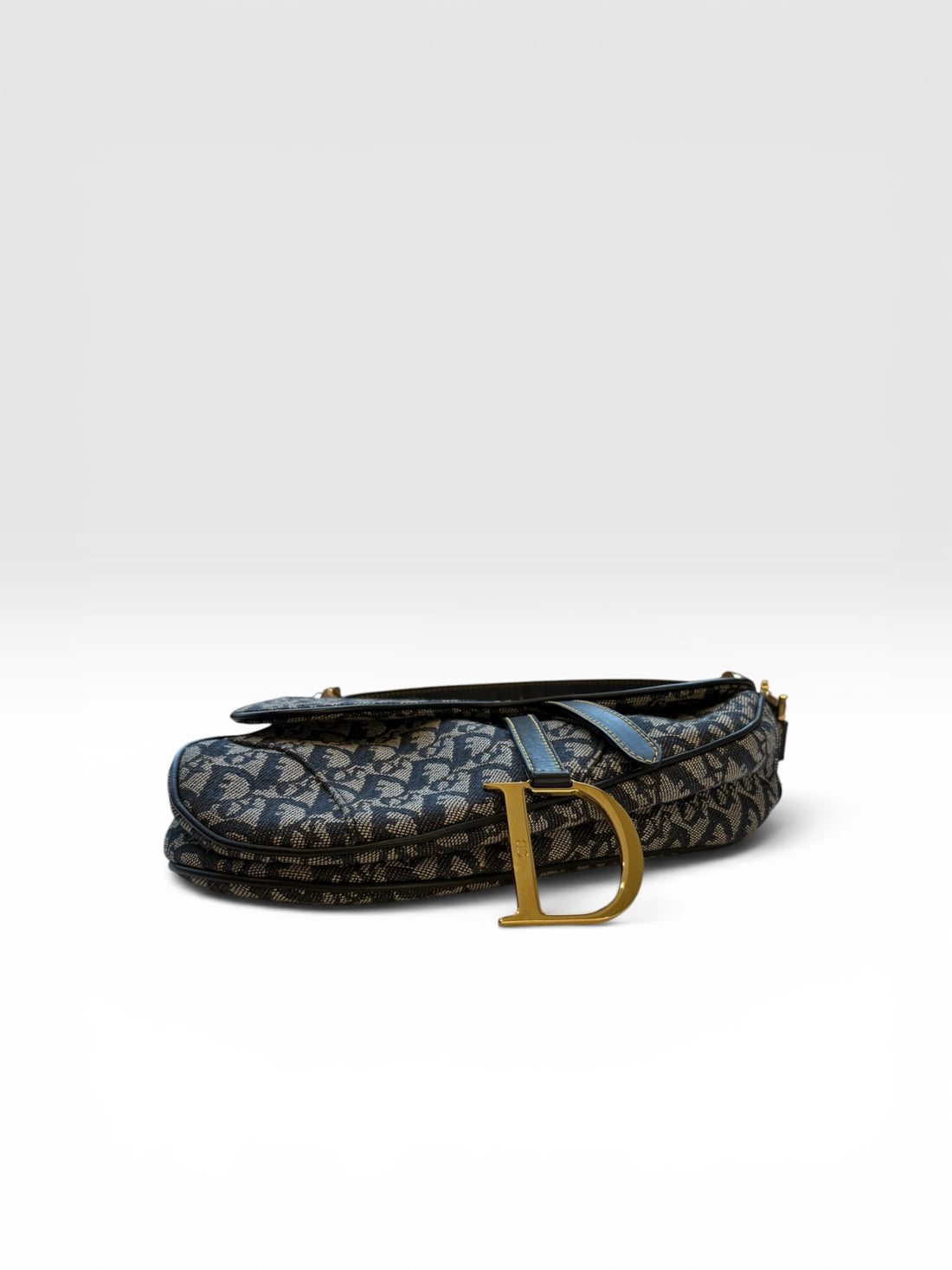 Christian Dior Saddle Bag in Navy Oblique Trotter Canvas