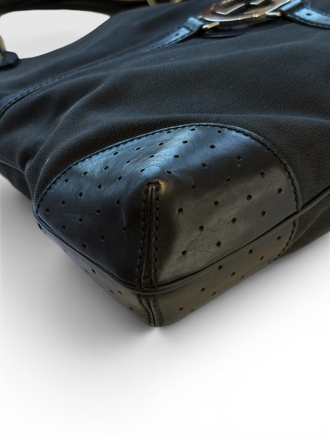Gucci Reins Hobo in Black Canvas