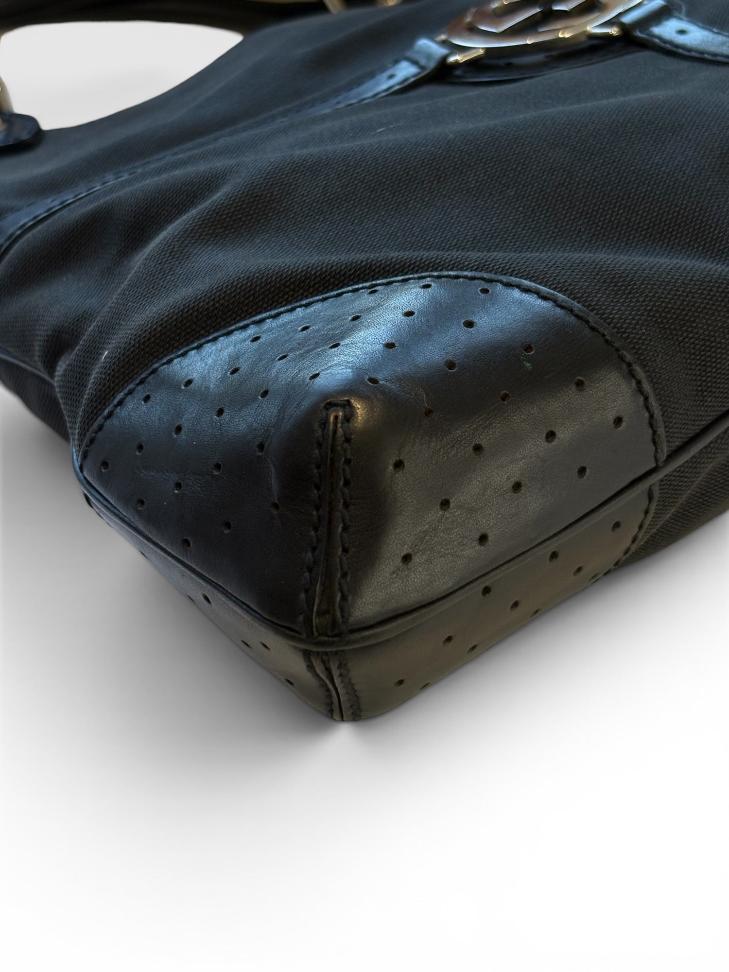 Gucci Reins Hobo in Black Canvas