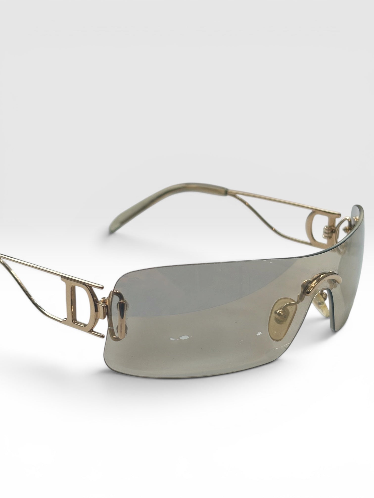 Christian Dior Miss Diorella Rimless Shield Sunglasses